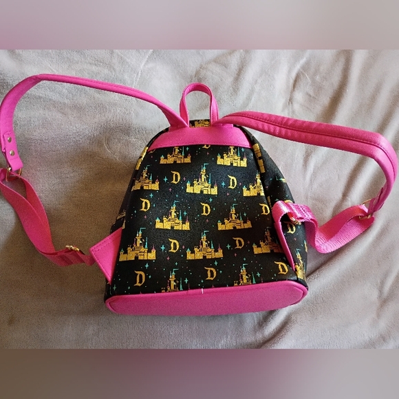 Loungefly Black and Pink Castle Backpack - Picture 5 of 9